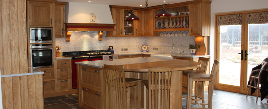 handmade hardwood kitchens Devon